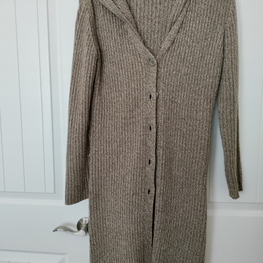 Women's long knitted sweater